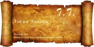 Turza Toszka névjegykártya